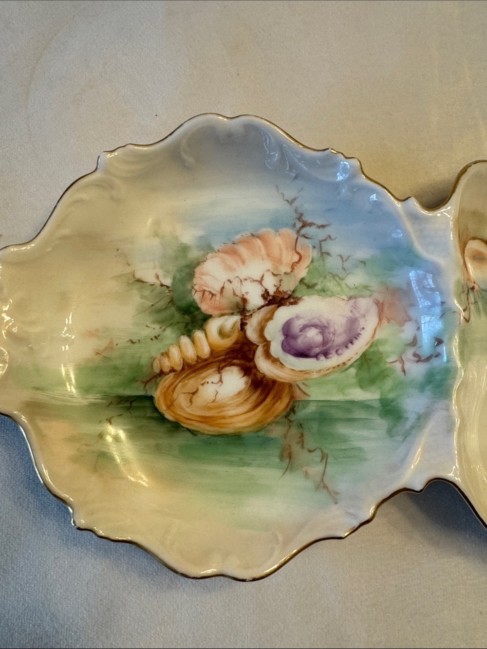 Stunning! Vintage! T&V Limoges France Sardine Server Sea Life, Shells Tray - Picture 2 of 12